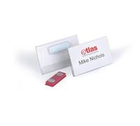 Durable - Porte-badge avec aimant - Format 40 x 75 mm - Transparent - Boite de 25 - 811619