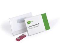 Durable - Porte-badge avec aimant - Format 54 x 90 mm - Transparent - Boîte de 25 - 811719