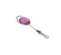 DURABLE Porte-badge avec enrouleur ovale violet/transparent