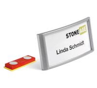 DURABLE Porte-badge CLASSIC 34x74 mm avec aimant, 10 pc, Argent, 854223