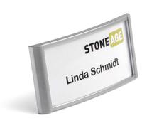 DURABLE Porte-badge CLASSIC 34x74 mm avec pince combi, 10 pc, Argent, 854323