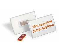 DURABLE Porte-badge CLICK FOLD rPP 54x90 mm avec aimant anti-torsion, 10 pc, Transparent, 826019
