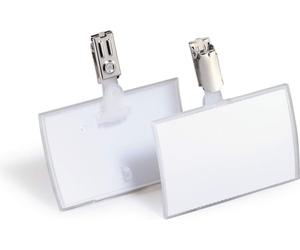 DURABLE Porte-badge CLICK FOLD rPP 54x90 mm avec clip, 25 pc, Transparent, 821619