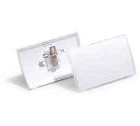 DURABLE Porte-badge CLICK FOLD rPP 54x90 mm avec pince combi, 25 pc, Transparent, 821419