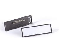 DURABLE Porte-badge CLIP CARD 17x67 mm avec épingle plate, 25 pc, Noir, 813301