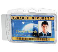 DURABLE Porte-badge de sécurité fermé avec encoche - Pour 2 cartes 54 x 85 mm - Transparent - Boîte de 10