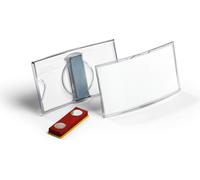 DURABLE Porte-badge KONVEX 40x75 avec aimant, 25 pc, Transparent, 812319