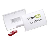 DURABLE Porte-badge magnétique Click Fold – Double aimant, 40×75 mm, ouverture 180° – Boîte de 10 noir