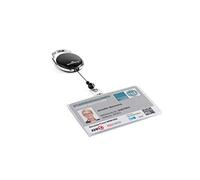 Durable - Porte-badge semi rigide - Avec enrouleur STYLE noir - Pour 1 carte - Format 54 x 87 mm - 1 pièce - 890701