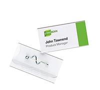 Durable - Porte-badges avec épingle - Format 30 x 60 mm - Transparent - Boite de 100 - 800619