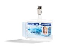DURABLE Porte-badge reXycle® 2 cartes de sécurité avec clip, 25 pc, Transparent, 896219
