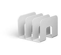 Durable Porte-catalogue Eco, 2 pièces, gris, 215 x 165 x 210 mm, 776110 | Classement de livres et brochures, certifié Blue Angel, trois compartiments de 65 mm, Made in Germany