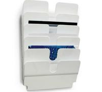 DURABLE - Porte-documents mural FLEXIPLUS A6 - Format A4 paysage - Pour la présentation des documents - 1 kit - Blanc - 1700014011