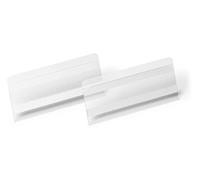 Durable Porte Étiquette Hard Cover, 10 pièces, transparent, 118119 | Porte étiquette adhésive pour rayonnage, film PET rigide, 150 x 67 mm, compatible scan, via Duraprint, Made in Poland