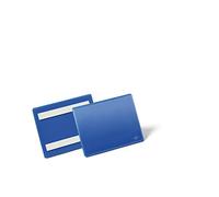 DURABLE Pochette adhésive A6 paysage, 50 pc, Bleu foncé, 176307