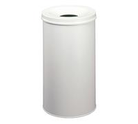 DURABLE Corbeille à papier SAFE 330710 60 L anti-feu, acier gris avec couvercle