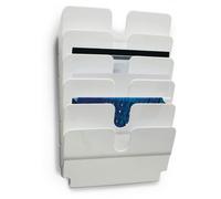 DURABLE Présentoir de documents FLEXIPLUS 6 A4 paysage, 6 pc, Blanc, 1700014011