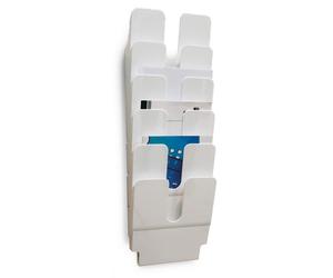 DURABLE Présentoir de documents FLEXIPLUS 6 A4 portrait, 6 pc, Blanc, 1700008011