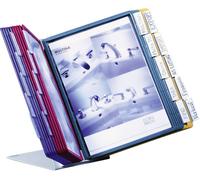 Durable Présentoir pour panneau transparent VARIO TABLE 20 - 5699 bleu foncé, jaune, vert, rouge DIN A4 Nombre de pochettes transparentes incluses 20