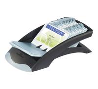 Durable Rangement pour cartes, VISIFIX VEGAS, 100 compartiments, préimprimés de A à Z, 104 x 72 mm, capacité de 200 cartes, avec index à onglets, noir