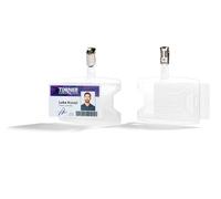 Durable ReXycle® 896119 Lot de 25 porte-badges avec clip pour 1 carte en polypropylène recyclé 70% transparent