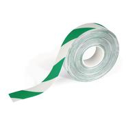 Durable Ruban adhésif permanent de marquage au sol - Antidérapant - 30 m x 50 mm - Vert et Blanc