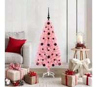Durable Sapin de Noël avec 150 LED avec support Rose 120 cm PVC - Sapins de Noël artificiels Octo6365677 2parcel
