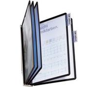 DURABLE Support mural SHERPA WALL 5 – Porte-documents pivotant, 5 pochettes A4 – Noir