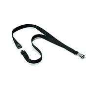 Durable SOFT COLOUR Lacet textile avec mousqueton Noir