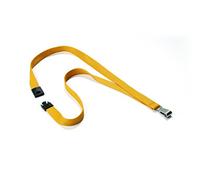 Durable SOFT COLOUR Lacet textile avec mousqueton Ocre