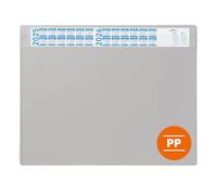 DURABLE Sous-main calendrier 650x480 mm avec couvercle amovible PP, Gris, 722510