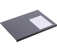 DURABLE Sous-main 729301 rectangulaire 65 x 50 cm - bords protégés, rabat transparent - noir