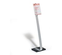 DURABLE Support d'information sur pied CRYSTAL SIGN® STAND A4, Argent, 481823