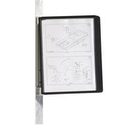 Durable Support mural pour panneau transparent VARIO MAGNET WALL 5 noir DIN A4 Nombre de pochettes transparentes incluses 5