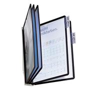 DURABLE - Support mural SHERPA - Avec 5 pochettes A4 pour présenter et consulter des informations - 1 pièce - Noir - 581001