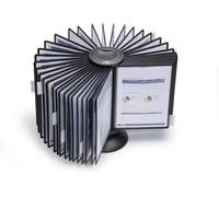 DURABLE – Support rotatif SERHPA CAROUSEL TABLE 40 – Présentoir A4 40 pochettes – Noir