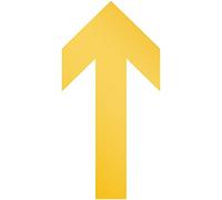 DURABLE - Symbole de Marquage au Sol Forme "Flèche" - Marquage des espaces de stockage - Adhésif non permanent - Antidérapant - Jaune - Boîte de 10 pièces - 104804