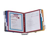 Durable Système de référence de Bureau, 10 Panneaux Double Face, Format Lettre, Couleurs Assorties, Motif Sherpa (554200)
