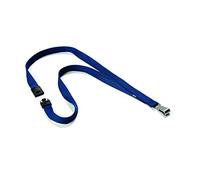 Durable Lacet textile SOFT COLOURS avec mousqueton 44 cm boîte de 10 Bleu nuit