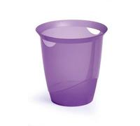 DURABLE Corbeille à papier Trend – Design translucide 16 L – Violet