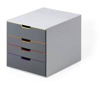 Durable VARICOLOR® 4 760427 Caisson à tiroirs gris DIN A4, DIN C4, folio, lettre Nombre de tiroirs: 4