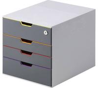 Durable VARICOLOR 4 SAFE - 7606 760627 Caisson à tiroirs gris DIN A4, DIN C4, folio, lettre Nombre de tiroirs: 4