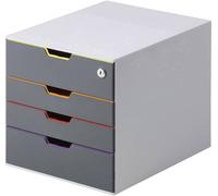 Durable VARICOLOR 4 SAFE - 7606 760627 Caisson à tiroirs gris DIN A4, DIN C4, folio, lettre Nombre de tiroirs: 4