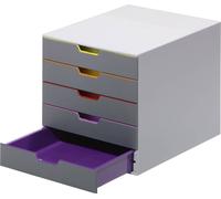 Durable VARICOLOR 5 - 7605 760527 Caisson à tiroirs gris DIN A4, DIN C4, folio, lettre Nombre de tiroirs: 5