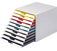 Durable VARICOLOR MIX 10 - 7630 763027 Caisson à tiroirs blanc DIN A4, DIN C4, folio, lettre Nombre de tiroirs: 10