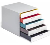 Module de classement Durable Varicolor® 5 tiroirs - Blanc