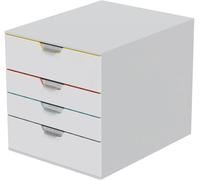 DURABLE Module de classement Varicolor Mix 4 – 4 tiroirs – pour format A4+ – Blanc