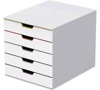 Durable VARICOLOR MIX 5 - 7625 762527 Caisson à tiroirs gris clair DIN A4, DIN C4, folio, lettre Nombre de tiroirs: 5