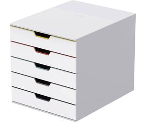 Durable VARICOLOR MIX 5 - 7625 762527 Caisson à tiroirs gris clair DIN A4, DIN C4, folio, lettre Nombre de tiroirs: 5