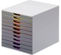 Durable VARICOLOR10 - 7610 761027 Caisson à tiroirs gris DIN A4, DIN C4, folio, lettre Nombre de tiroirs: 10